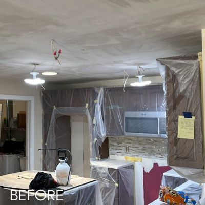 Cabinet Refinishing, before by M. Carlson Painting