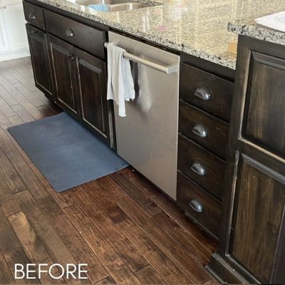 Cabinet Refinishing, before by M. Carlson Painting