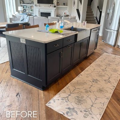 Cabinet Refinishing, before by M. Carlson Painting