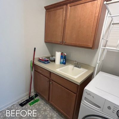 Cabinet Refinishing, before by M. Carlson Painting