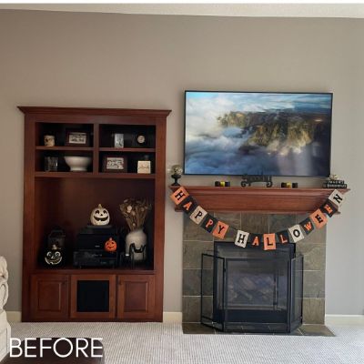 Cabinet Refinishing, before by M. Carlson Painting