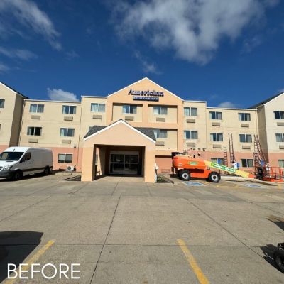 Commercial Painting, before by M. Carlson Painting