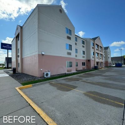 Commercial Painting, before by M. Carlson Painting